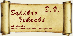 Dalibor Vekecki vizit kartica